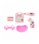 Zestaw małego doktora, wózek różowy, zabawka lekarska z akcesoriami Iso Trade 26556 18586