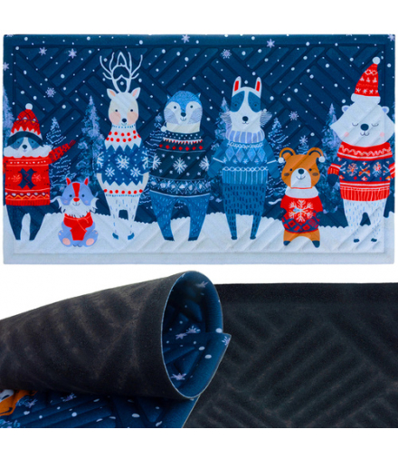 Wycieraczka wejściowa Świąteczna, 75x45cm, mata do butów, zewnętrzna, Ruhhy 26636 18625