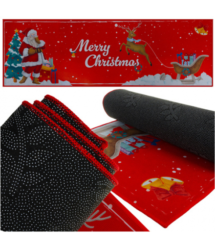 Chodniczek świąteczny 160x50cm,miękki dywanik antypoślizgowy do kuchni i przedpokoju Ruhhy 26464 18631