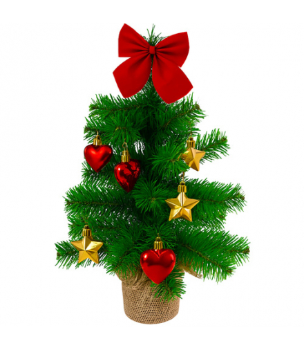 Choinka sztuczna, mała, udekorowana, 45cm Ruhhy 26466 18640