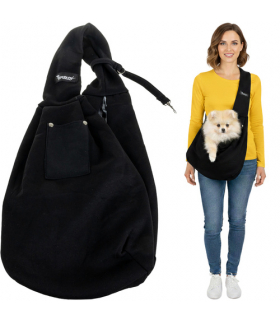 Torba transportowa dla zwierząt, Wygodny transporter kangur z szerokim pasem i miękką wyściółką, nosidło z smyczą do szelek Purlov 26671 18634