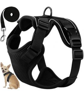 Szelki bezuciskowe dla psa i kota, regulowane, spacerowe, szelki ze smyczą, komfort i bezpieczeństwo w rozmiarze XS, Purlov 26869 18694