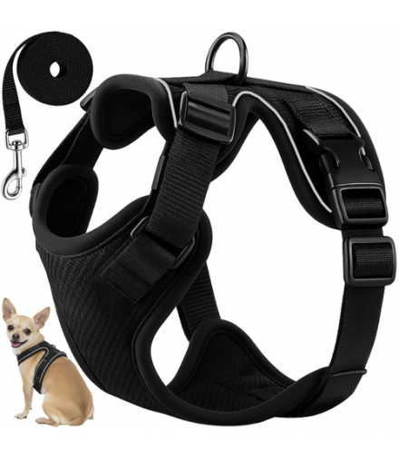 Szelki bezuciskowe dla psa i kota, regulowane, spacerowe, szelki ze smyczą, komfort i bezpieczeństwo w rozmiarze XS, Purlov 26869 18694