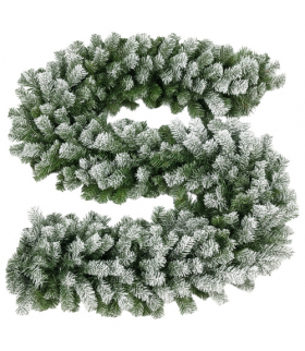 Girlanda świąteczna, choinkowa, 270cm, gęsta, zielona, ozdoba na kominek, balustradę i drzwi, łańcuch dekoracyjny, stroik na Boże Narodzenie, sztuczna gałązka choinki 29cm szerokości, 2.7m HQ Ruhhy 26244 18659
