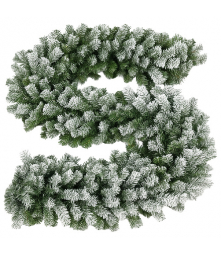 Girlanda świąteczna, choinkowa, 270cm, gęsta, zielona, ozdoba na kominek, balustradę i drzwi, łańcuch dekoracyjny, stroik na Boże Narodzenie, sztuczna gałązka choinki 29cm szerokości, 2.7m HQ Ruhhy 26244 18659