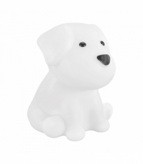 Lampka nocna LED dla dzieci, piesek, DOG LED 1W, 30lm, ładowalna USB-C, światło ciepłe + wielokolorowe RGBW, biały Struhm 04846