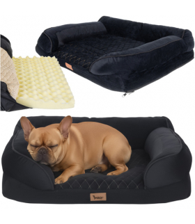 Legowisko ortopedyczne, rozmiar S, 65×55×18cm, pianka, pokrowiec na zamek, antypoślizgowy spód, Purlov 26914 18701