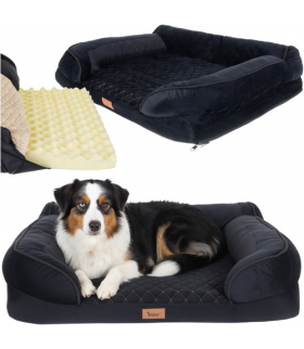 Legowisko ortopedyczne, rozmiar M, 80x65cm, pianka, pokrowiec na zamek, antypoślizgowy spód, Purlov 26915 18702