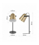 Lampa biurkowa NINA na żarówkę E27, złota EMOS Z7642GL