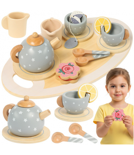 Zestaw do herbaty dla dzieci, szary Kruzzel 26394 18725