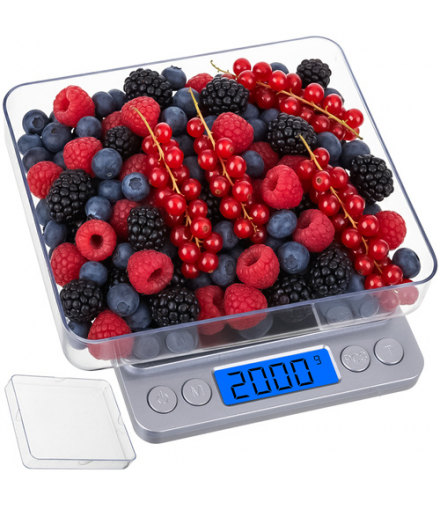 Precyzyjna Waga Kuchenna LCD z 2 Misami, do 2kg, Ruhhy 26507 18717
