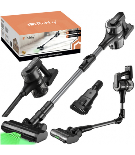 Odkurzacz pionowy bezprzewodowy LunPro 400W, 52min pracy, Ruhhy 26708 18731