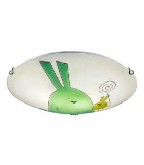 Lampa ścienna, sufitowa do pokoju dziecięcego, plafon Flappy E27 2x MAX 60W Rabalux 71279