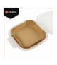 Wkłady papierowe do frytkownicy beztłuszczowej, airfryer, 16x16cm, 100szt. pieczenie bez stresu, sprzątanie Air Fryer bez wysiłku Ruhhy 26955 18739