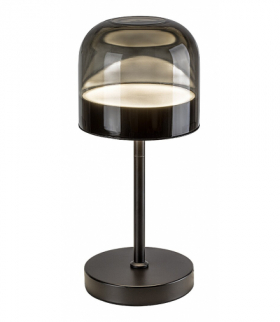 Lampa stołowa Xelira LED 13W, CCT, 3000, 4000, 6000K, klosz szklany, dymiony, Rabalux 74037