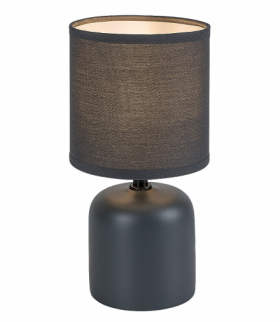 Lampa stołowa Daphni 1xE14, granatowa ceramika, kloszt tekstylny granatowy, Rabalux 74056