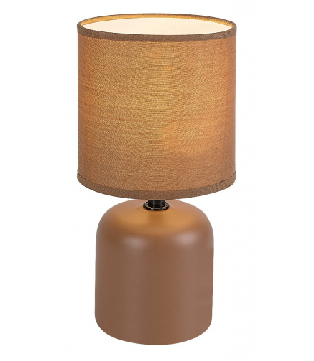 Lampa stołowa Daphni 1xE14, brązowa ceramika, klosz tekstylny brązowy, Rabalux 74054