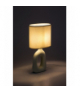 Lampa stołowa Sylira 1xE14, biała ceramika, klosz tekstylny biały, Rabalux 74070