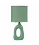 Lampa stołowa Sylira 1xE14, zielona ceramika, klosz tekstylny zielony Rabalux 74071