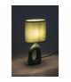 Lampa stołowa Sylira 1xE14, zielona ceramika, klosz tekstylny zielony Rabalux 74071