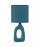 Lampa stołowa Sylira 1xE14, niebieska ceramika, klosz tekstylny niebieski, Rabalux 74072