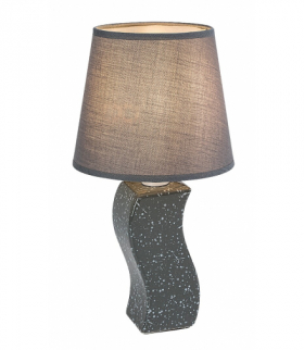 Lampa stołowa Dayami 1xE14, popielata ceramika, klosz tekstylny, popielaty, Rabalux 74073