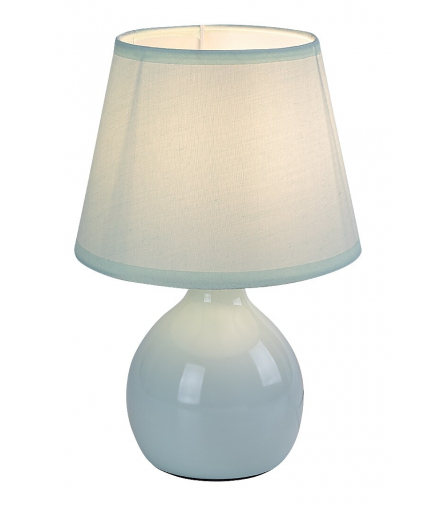 Lampa stołowa Ingrid 1xE14, zielona ceramika, klosz tekstylny, zielony Rabalux 74077