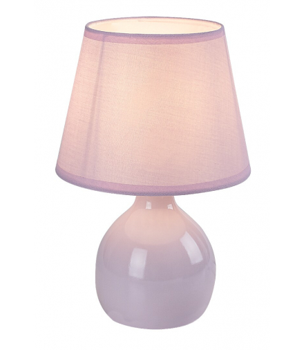Lampa stołowa Ingrid 1xE14, różowa ceramika, klosz tekstylny, różowy Rabalux 74078