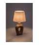 Lampa stołowa Madelor 1xE14, brązowa ceramika, klosz tekstylny, brązowy Rabalux 74080