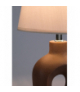 Lampa stołowa Madelor 1xE14, brązowa ceramika, klosz tekstylny, brązowy Rabalux 74080