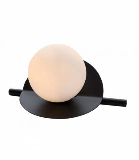Lampa stołowa Jules 1xG9, czarny metal, klosz szkło białe, Rabalux 74222