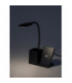 Lampa biurkowa, stołowa Cerie LED 4W z bezprzewodową ładowarką 3000, 4000, 6500K, czarna Rabalux 74232