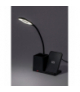 Lampa biurkowa, stołowa Cerie LED 4W z bezprzewodową ładowarką 3000, 4000, 6500K, czarna Rabalux 74232