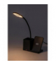 Lampa biurkowa, stołowa Cerie LED 4W z bezprzewodową ładowarką 3000, 4000, 6500K, czarna Rabalux 74232