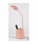 Lampa biurkowa z przybornikiem i stojakiem na smartfon Arvid LED 6W 5000K, różowa, Rabalux 74245