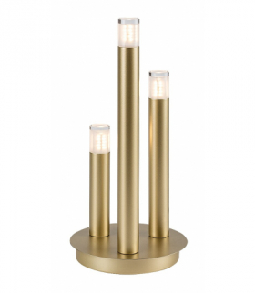 Lampa stołowa Ramira 3xG9, złoty metal, klosz przezroczysty akryl, Rabalux 74366