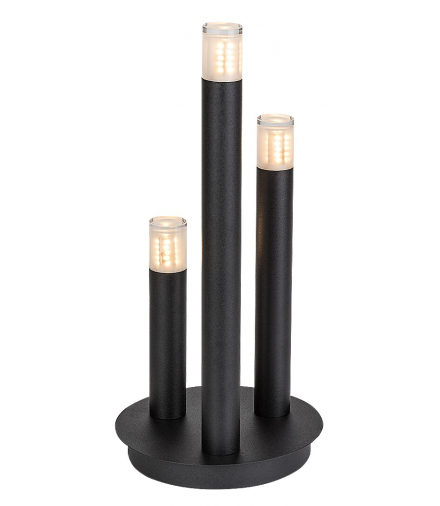 Lampa stołowa Ramira 3xG9, czarny metal, klosz przezroczysty akryl, Rabalux 74365