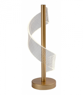 Lampa stołowa Zofrael LED 6W, ciepła biel 3000K, złoty metal, klosz przezroczysty akryl, Rabalux 74416