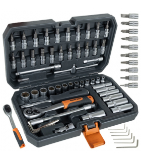 Profesjonalny zestaw narzędzi w walizce 56 elementów, kompletny zestaw do domu, warsztatu i samochodu, Bigstren 26845 18757