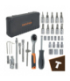 Profesjonalny zestaw narzędzi w walizce 46 elementów, kompletny zestaw do domu, warsztatu i samochodu, Bigstren 26844 18756
