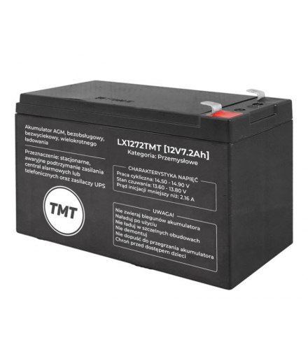 Akumulator bezobsługowy SLA 12V 7,2Ah LX1272TMT