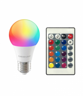Forever Light Żarówka LED RGB E27 A60 8W 850lm 4000K klasa F TFO RTV9000081