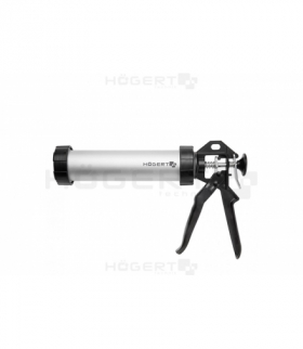 Wyciskacz tubowy do silikonu Hogert HT4R410 600ml aluminiowy obrót 360° ergonomiczny do mas uszczelniających