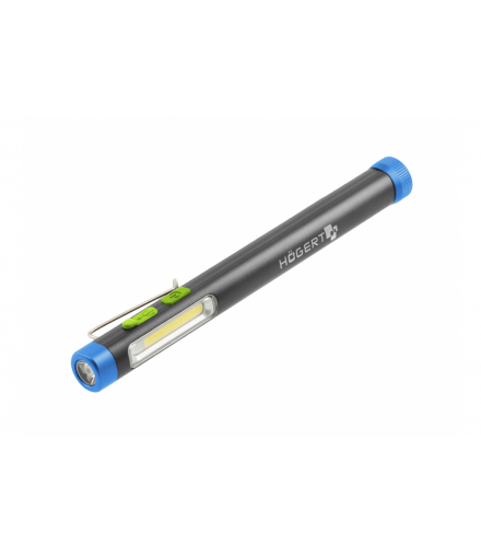 Latarka inspekcyjna LED z UV Hogert HT1E403 300lm 4 tryby COB+SMD akumulatorowa magnes USB-C ściemnialna