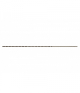 Wiertło do metalu HSS M2 5x245mm Hogert HT2A016 split point 135° ekstra długie hartowane do głębokich otworów w stali nierdzewnej tworzywach DIN 338