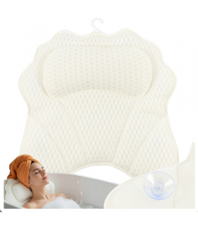 Poduszka relaksacyjna do kąpieli, zagłówek do zanny z przyssawkami, Ruhhy 27050 18771