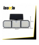 Lampa solarna LED x167, 3 tryby świecenia, z czujnikiem ruchu i zmierzchu do ogrodu, na podjazd i na elewację, Izoxis 24633 18767