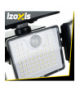 Lampa solarna LED x167, 3 tryby świecenia, z czujnikiem ruchu i zmierzchu do ogrodu, na podjazd i na elewację, Izoxis 24633 18767