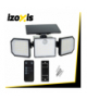 Lampa solarna LED x167, 3 tryby świecenia, z czujnikiem ruchu i zmierzchu do ogrodu, na podjazd i na elewację, Izoxis 24633 18767