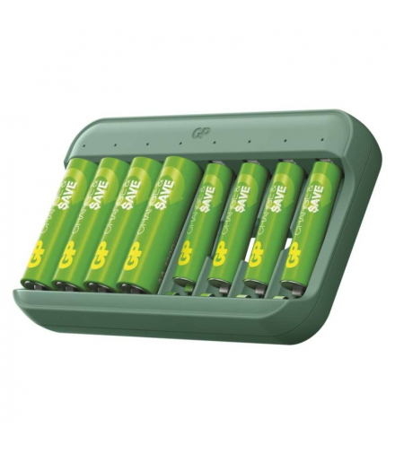 GP Ładowarka Charge & save E822 + akumulatory 4×AA 1300mAh + akumulatory 4×AAA 650mAh GP B58829